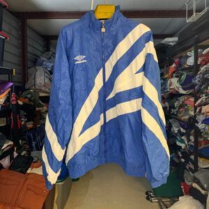 Vintage 90s Umbro AOP Soccer Windbreaker Zip Up Jacket Size XLarge